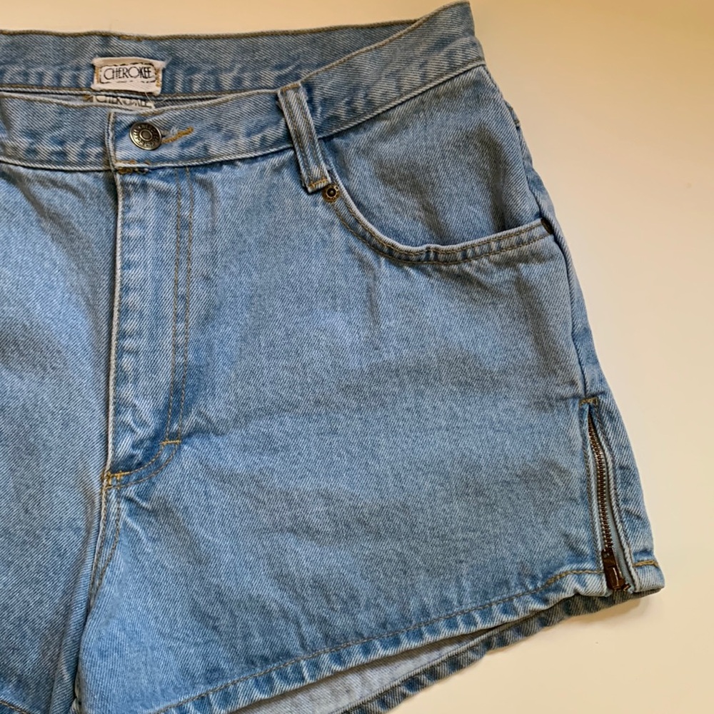 Vintage 90s Cherokee Side Zip Denim Shorts 13